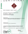 Zertifikat BS OHSAS 18001:2007